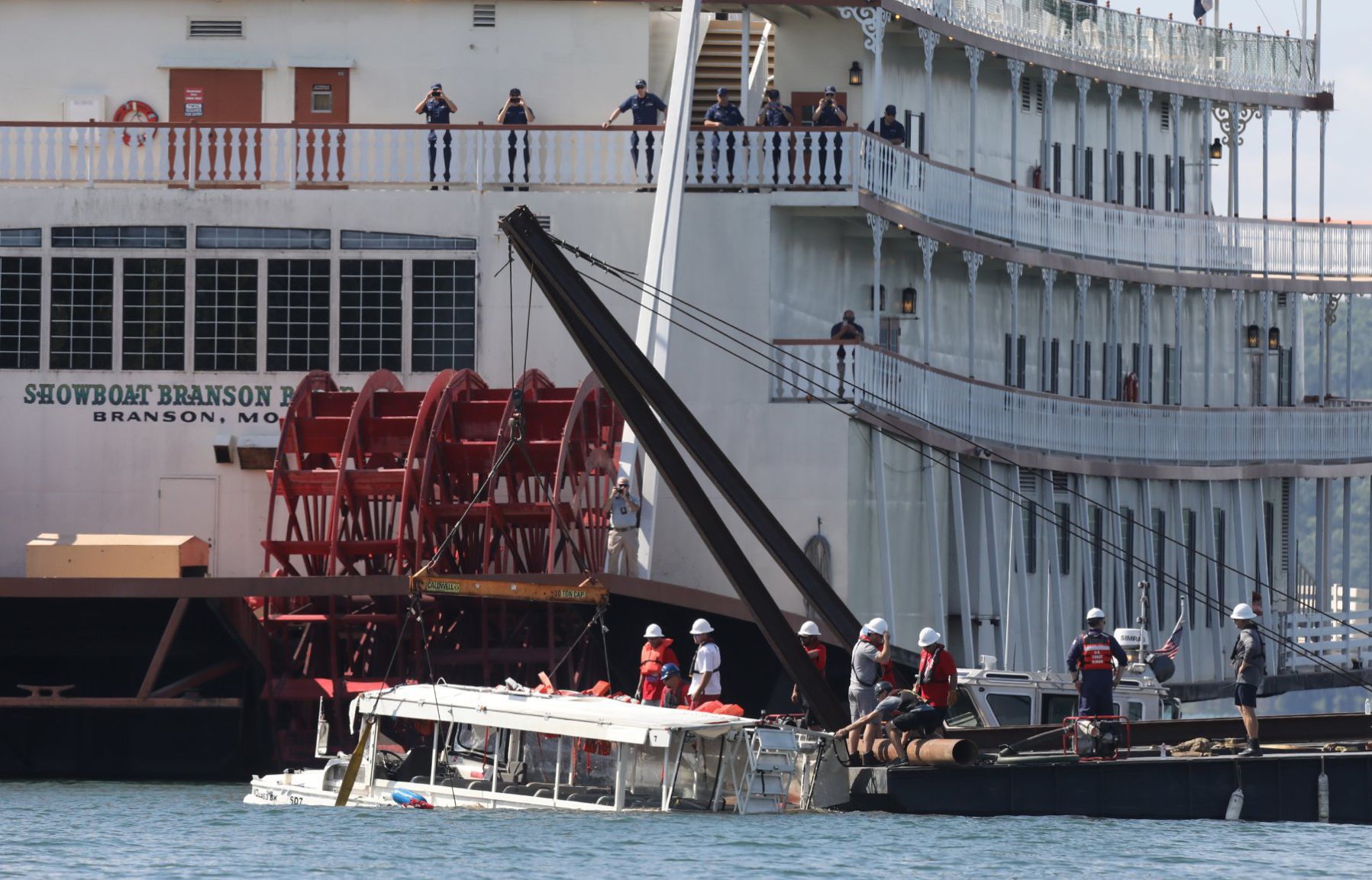 Duck Boat recovered from the bottom of Table Rock Lake
